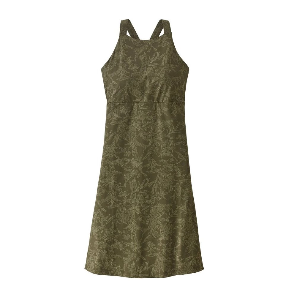 PATAGONIA MAGNOLIA PRINT HALTER DRESS SIZE XL
